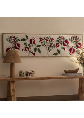 Pomegranate Trees Embroidered Wall Hanging Without Frame (Frameless)