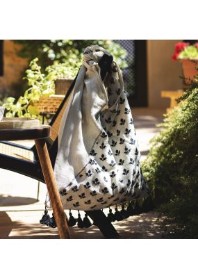 Embroidered Linen Bag