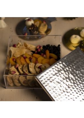 Plexi Box with Hammered Metal Lid