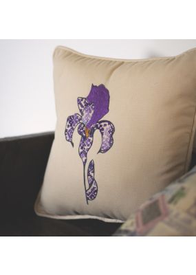 The Black Iris Cushion