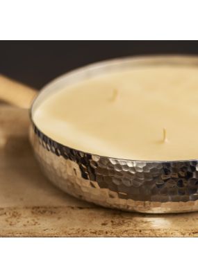 Silver Hammered Metal 3-Wick Candle