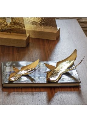 Hammered Metal Decorative Flying Bird
