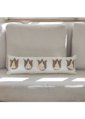Tulips Embroidered Cushion